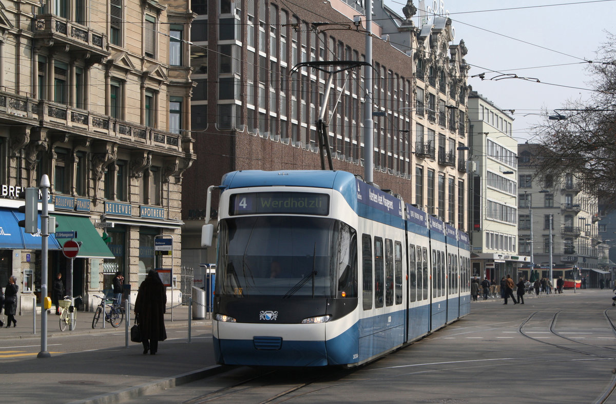 Be 5/6 3034 beim Bellevue am 06.03.2011.