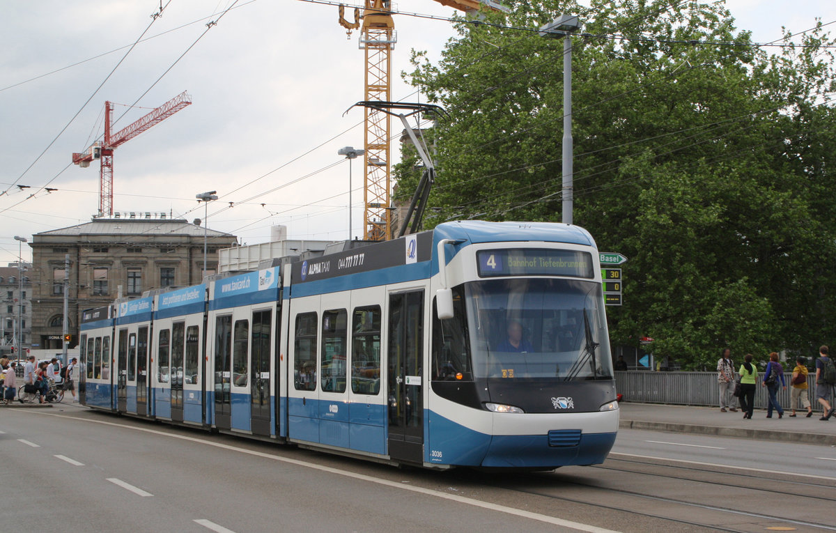 Be 5/6 3036 zwischen Bahnhofstrasse/HB und Central am 22.05.2009.