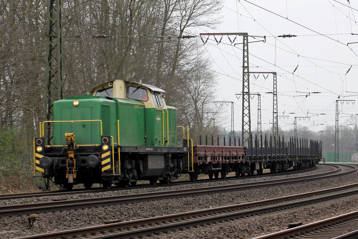 BEG 295 049-1 am Abzweig Lotharstraße in Duisburg 20.3.2020