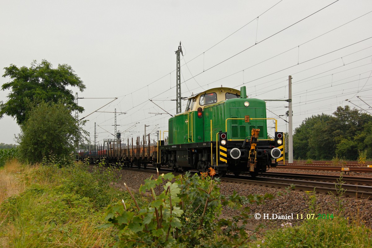 BEG 295 049-2 mit Aluzug in K�ln Porz Wahn, Juli 2014.