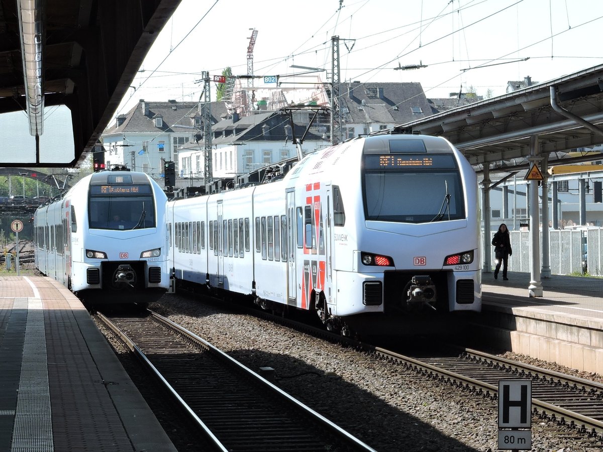 Begegnung 2 Flirts der SÜWEX in Trier Hbf am 20.04.2017