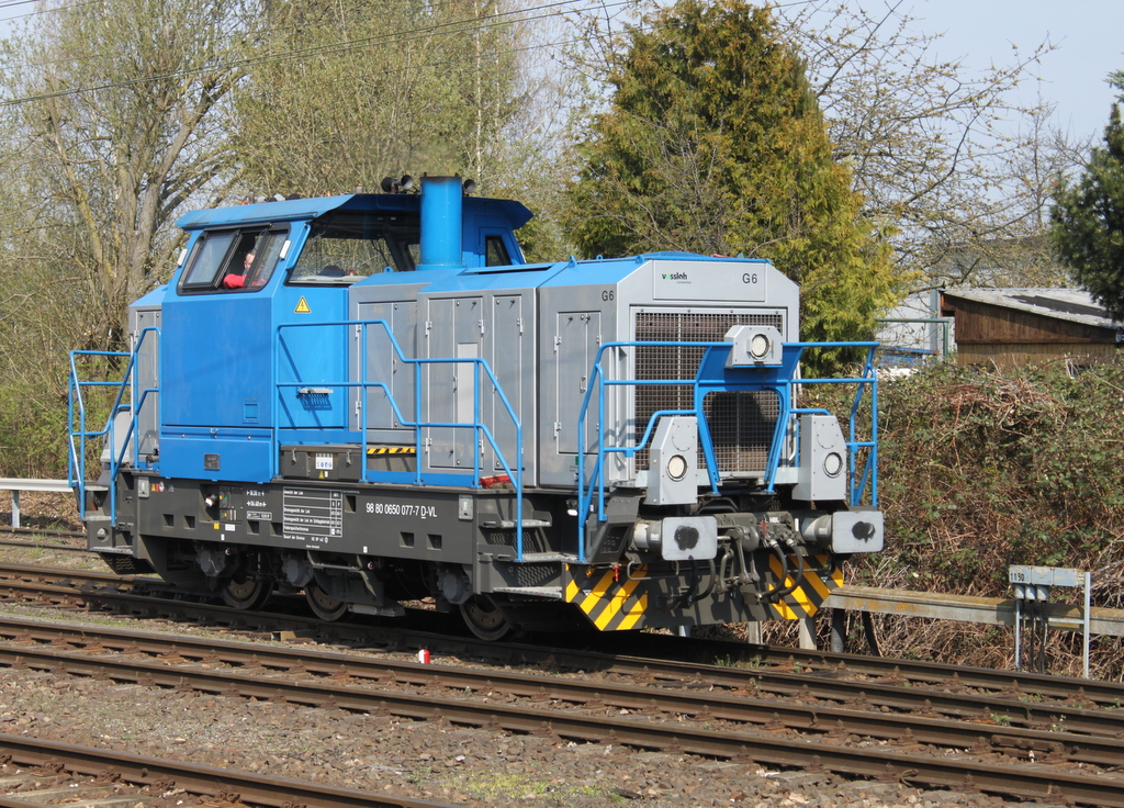 Bei bestem Fotowetter zeigte sich 650 077-7 im Bahnhof Rostock-Bramow.06.04.2019
