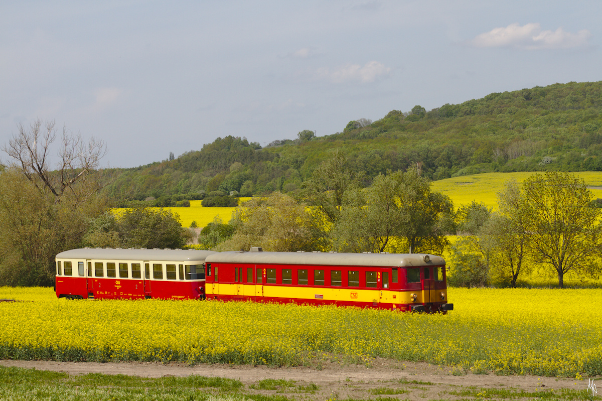 Bei Dolní Rokytňany ist diese Aufnahme des M262 0160 samt passendem Beiwagen entstanden. (08.05.2019)