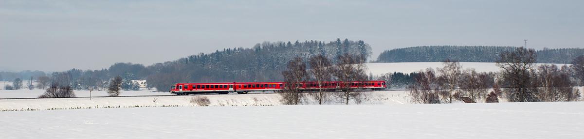 Bei Unterschwillach wurde am Neujahrstag 2015 ein 628-Doppel auf seiner Fahrt nach München fotografiert. Bei Unterschwillach wurde am Neujahrstag 2015 ein 628-Doppel auf seiner Fahrt nach München fotografiert.