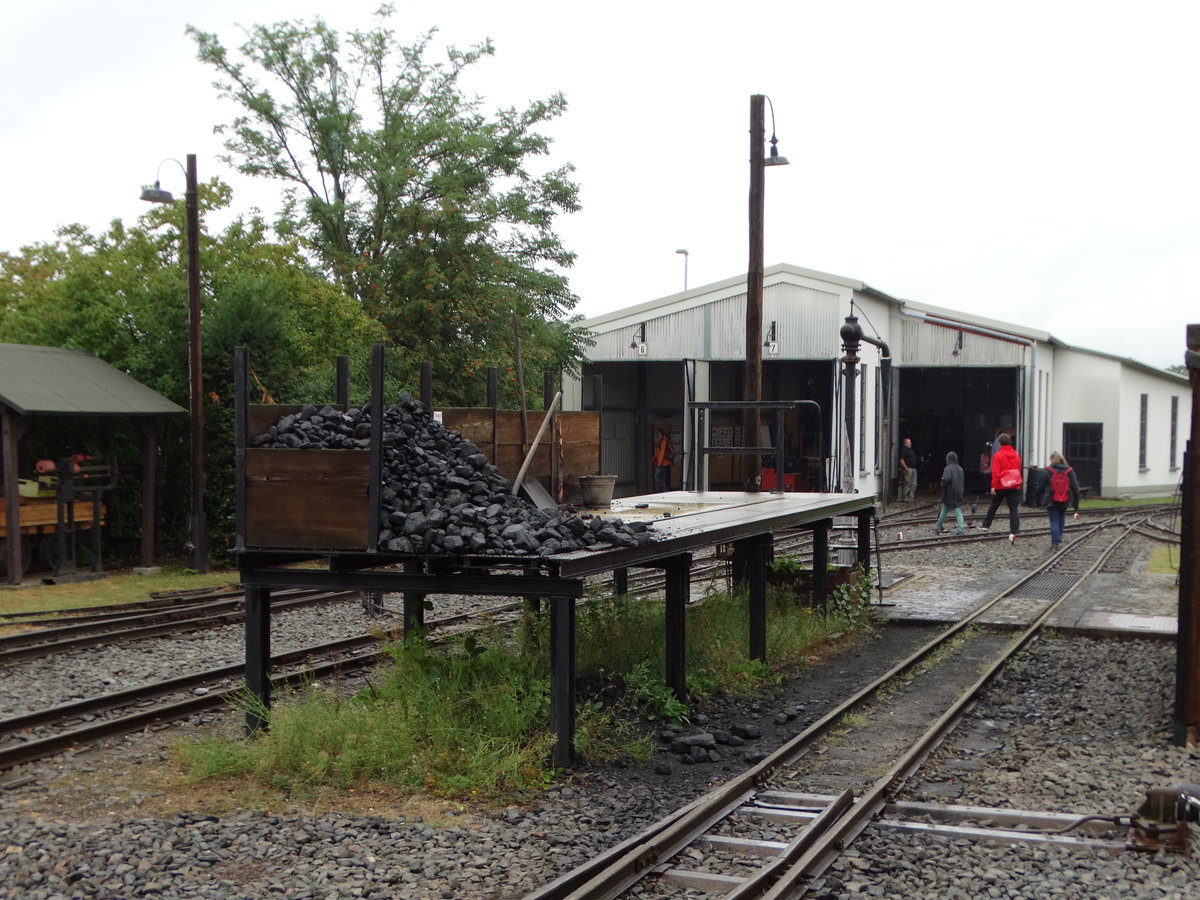 Bekohlungsanlage des Feldbahn Museum Frankfurt Rebstock am 04.09.16 dem Tag der Verkehrsgeschichte
