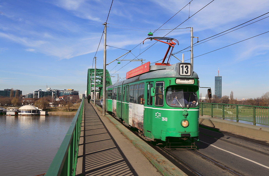 Belgrad Tw 2649 + Bw 1424 ex Basel, Zemunski Put, 02.03.2017.
