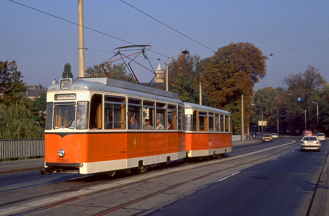 Berlin 217 256 + 267 230, Lindenstraße, 10.10.1991.