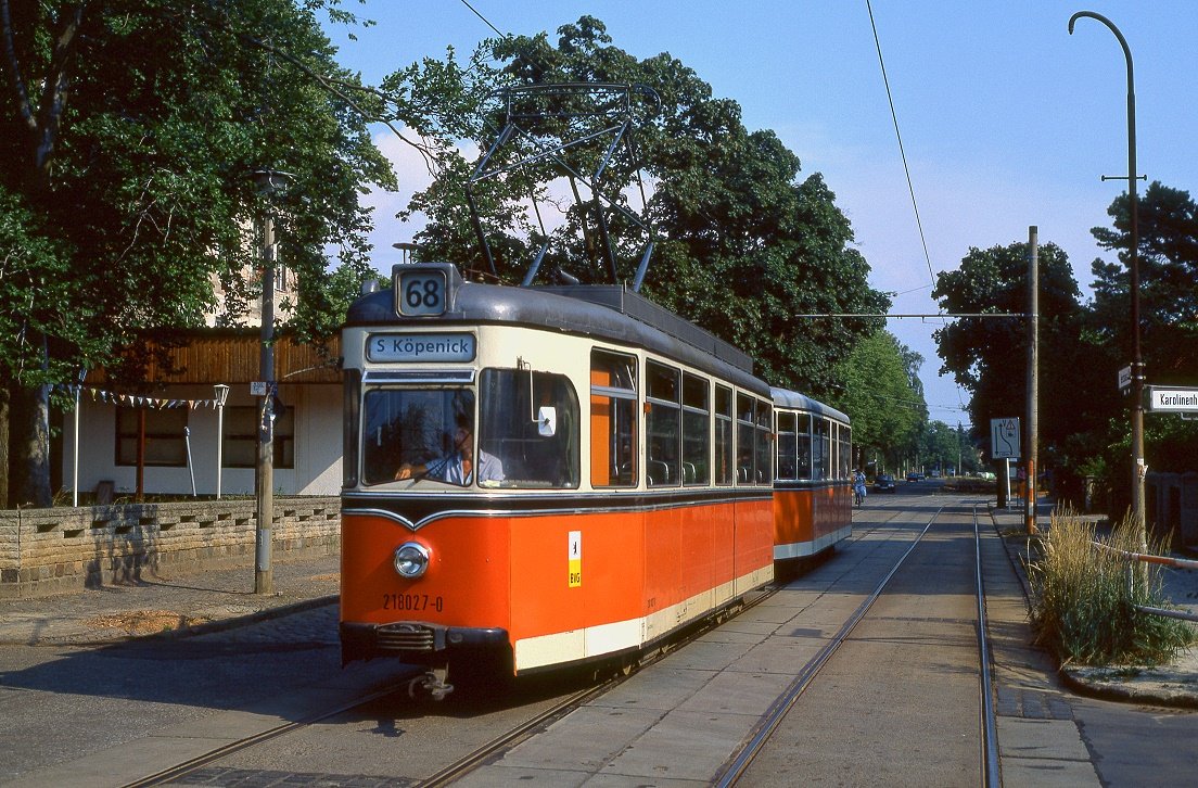 Berlin 218 027 + 268 081, Vetschauer Allee, 15.07.1994.