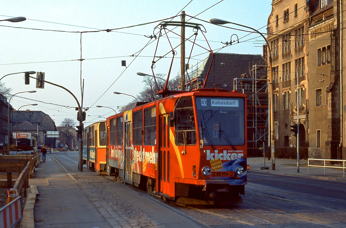 Berlin 218 114 + 268 223, Lindenstraße, 18.02.1994.