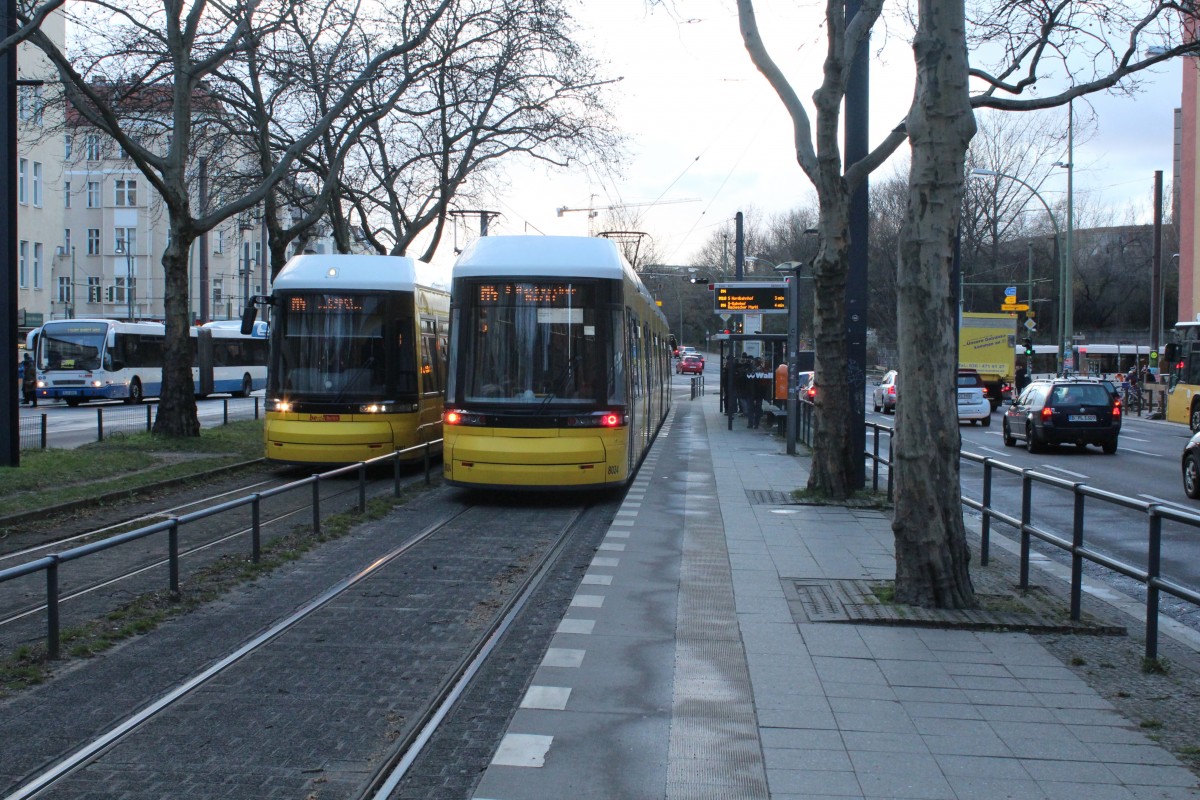 Berlin BVG SL M4 Prenzlauer Berg, Danziger Strasse / Greifswalder Strasse am 2. April 2015.