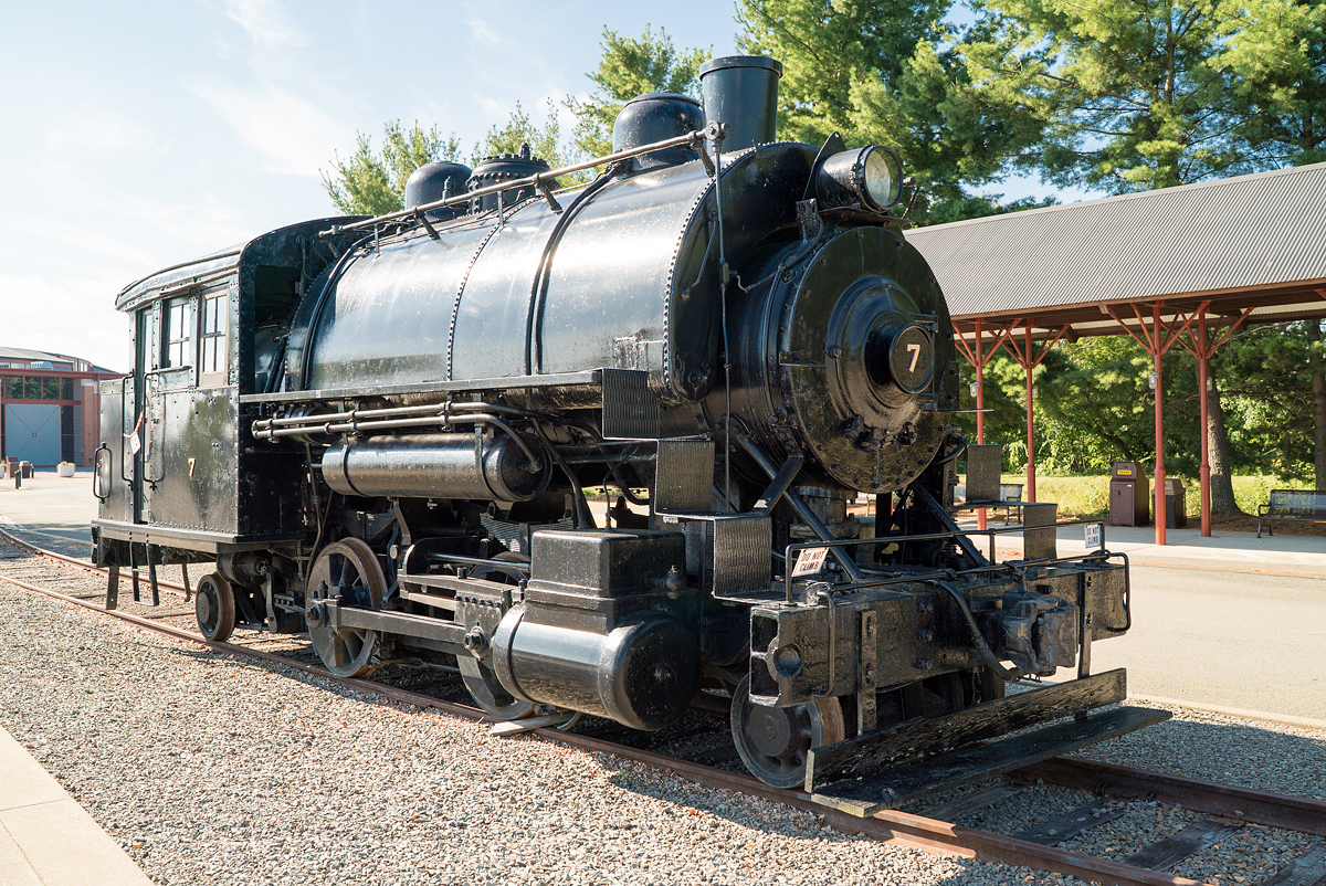Berlin Mills Railway #7 im Eisenbahnmuseum Steamtown National Historic Site in Scranton, PA am 06.08.2022