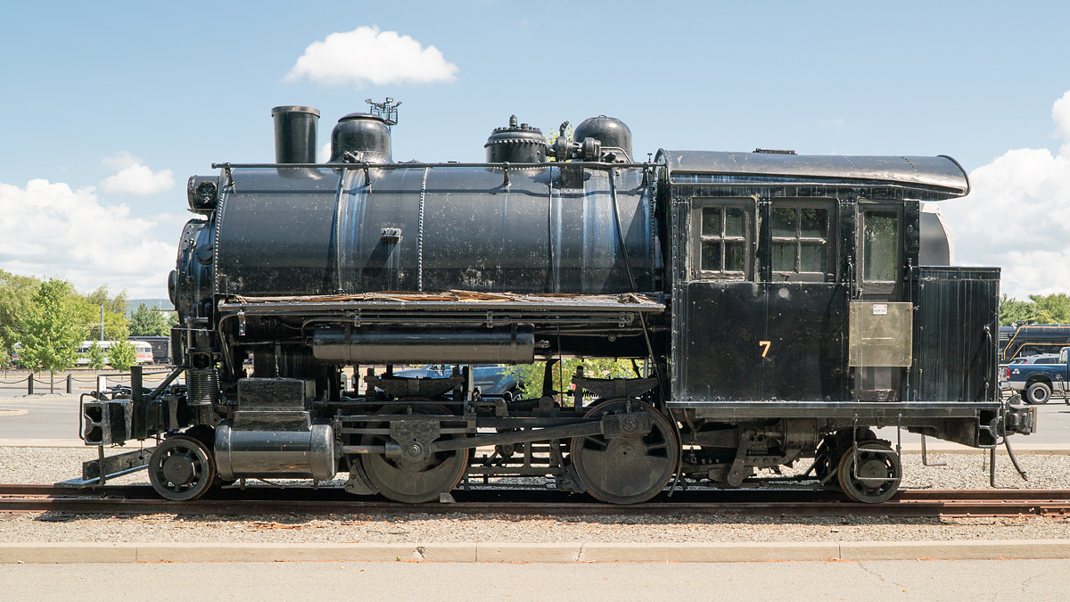 Berlin Mills Railway #7 im Eisenbahnmuseum Steamtown National Historic Site in Scranton, PA am 06.08.2022
