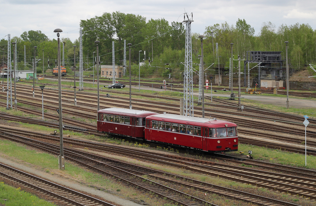 Berliner Eisenbahnfreunde 795 396 + 995 307 // Güterbahnhof Wustermark // 28. April 2019