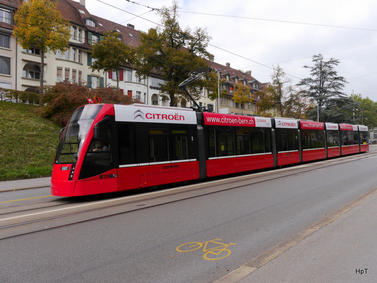 Bern Mobil - Be 6/8 661 unterwegs an der Tramparade anlässlich der 125 Jahr Feier des Berner Tram am 11.10.2015