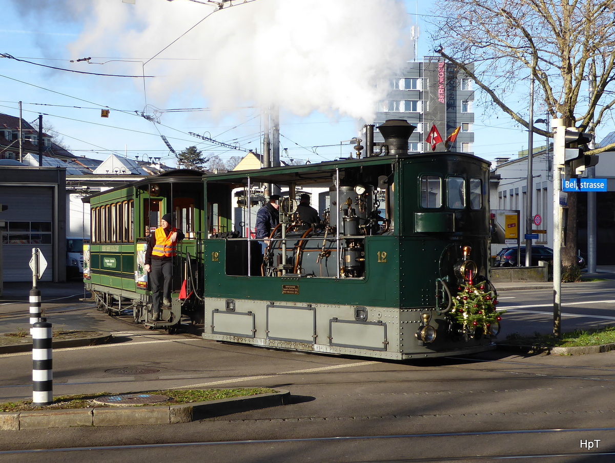Bern mobil - Dampftram G 3/3  12 unterwegs am 13.12.2015