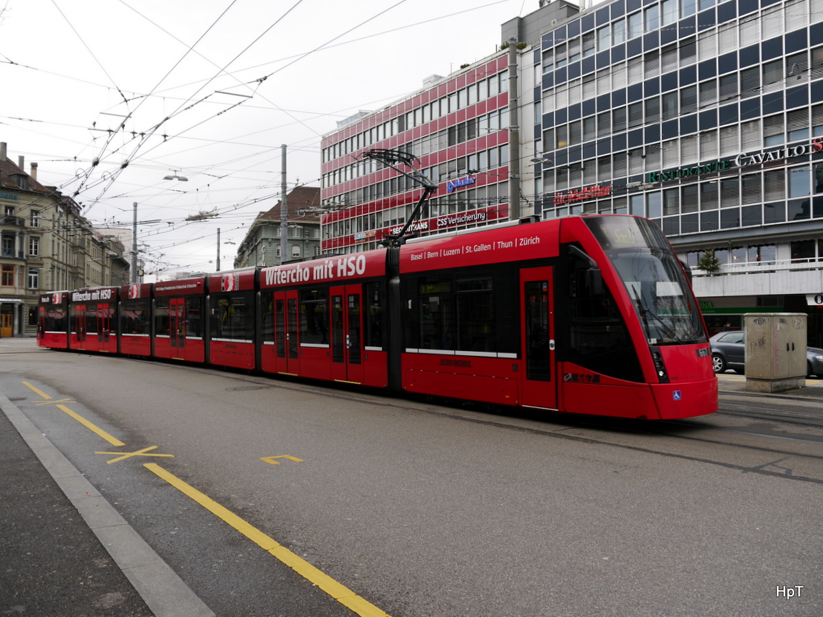 Bern Mobil - Tram Be 6/8 667 unterwegs auf der Linie 9 in Bern am 06.01.2018