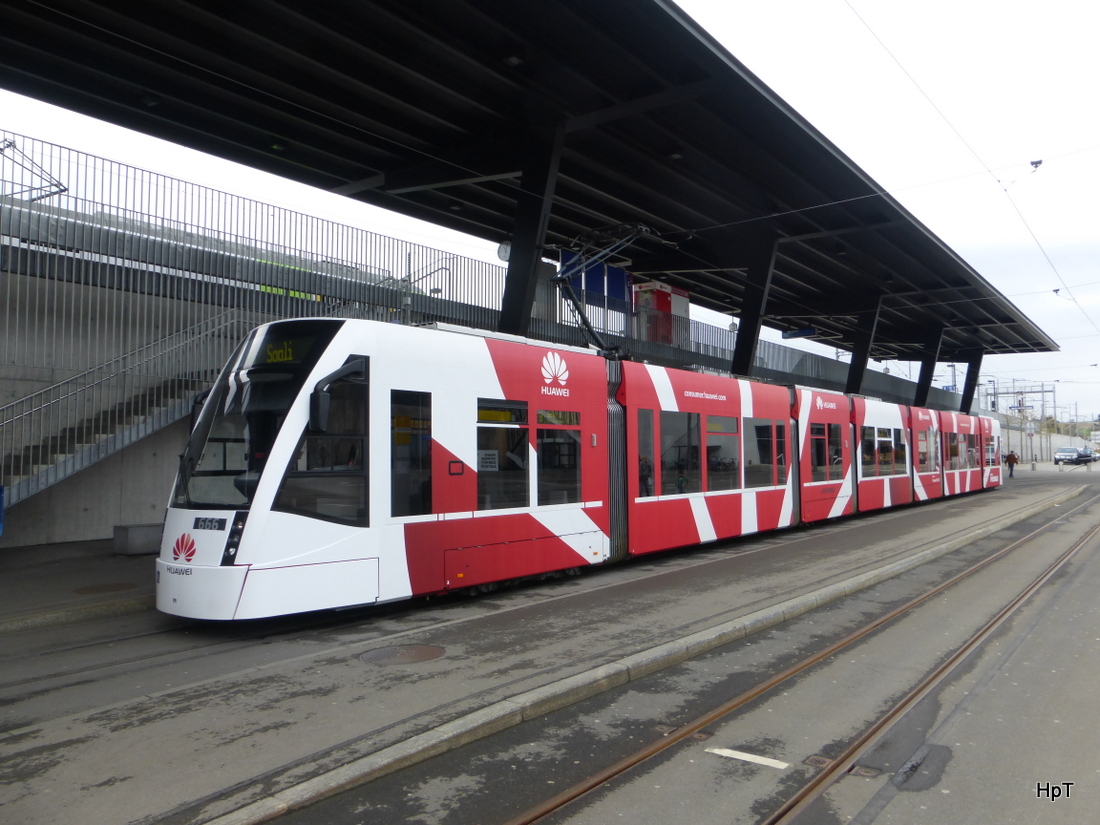 Bern Mobil - Tram Be 6/8 666 in Bern Brünnen am 11.04.2015