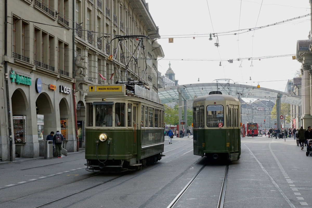 BERNMOBIL.
Mit historischen Strassenbahnen in Bern unterwegs am 20. Oktober 2019.
Foto: Walter Ruetsch
