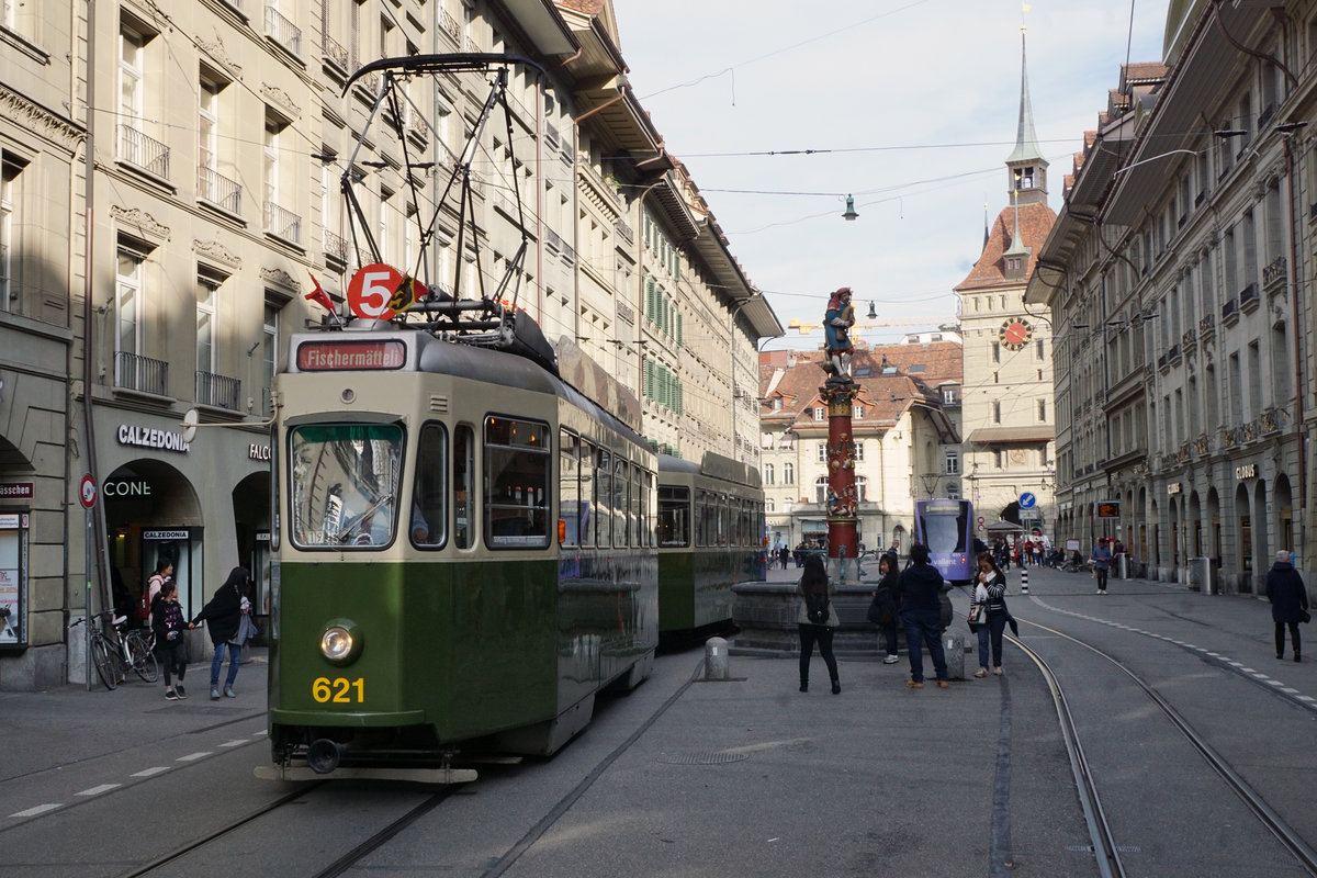 BERNMOBIL.
Mit historischen Strassenbahnen in Bern unterwegs am 20. Oktober 2019.
Foto: Walter Ruetsch