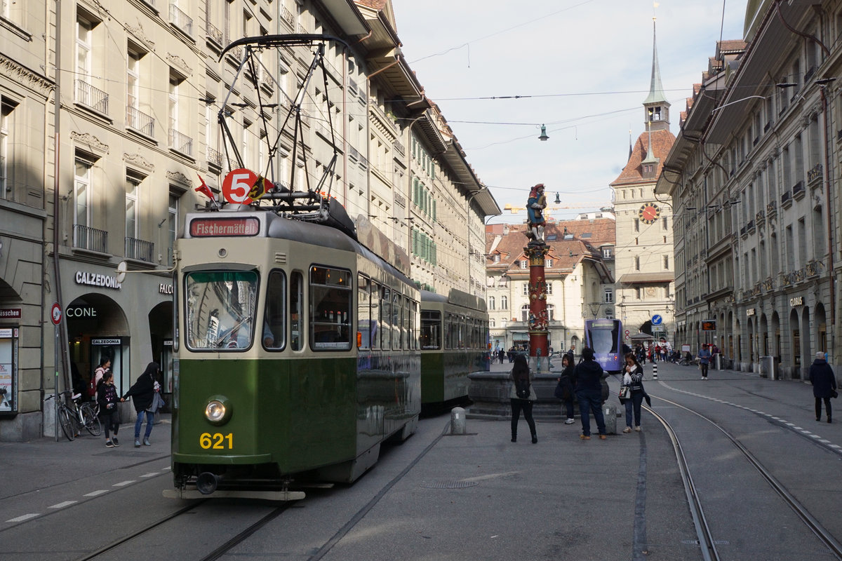 BERNMOBIL.
Mit historischen Strassenbahnen in Bern unterwegs am 20. Oktober 2019.
Foto: Walter Ruetsch