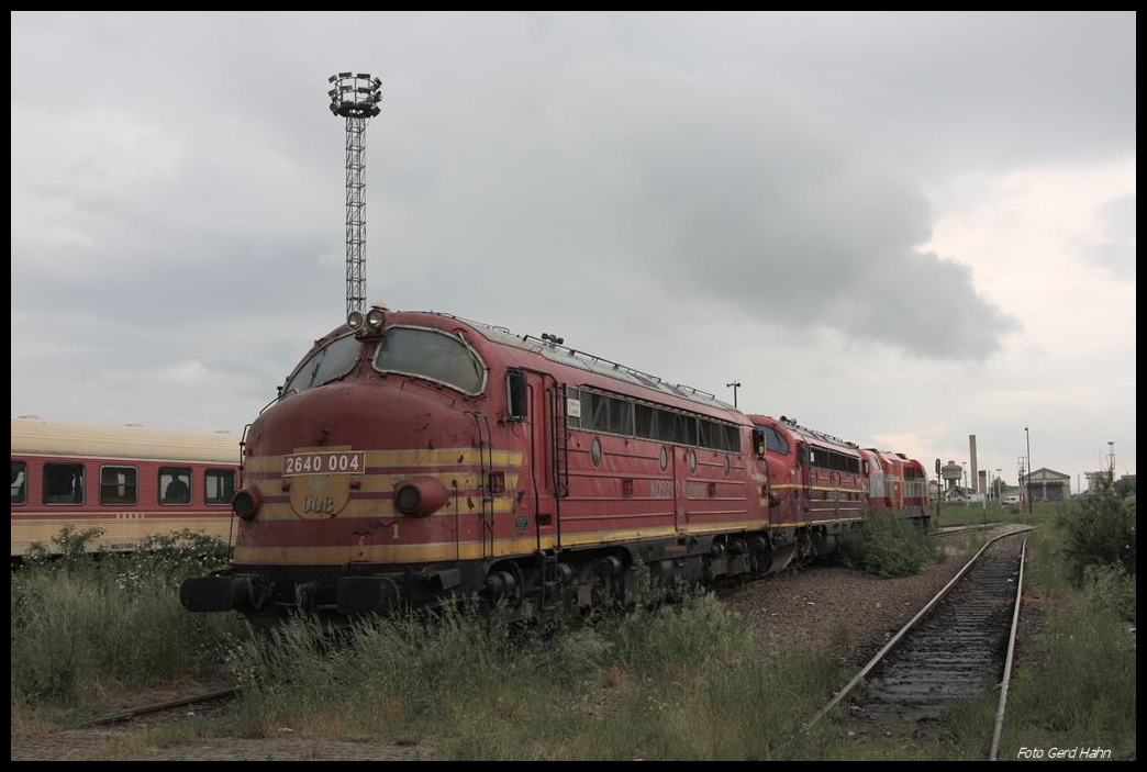 Betriebspause oder Einsatzende für die NOHAB 2640-004 am 21.5.2017 im Depot Fuhse Kosove.