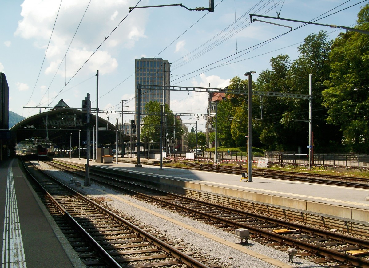 Blick auf den Bahnhof St. Gallen am 25.7.2014