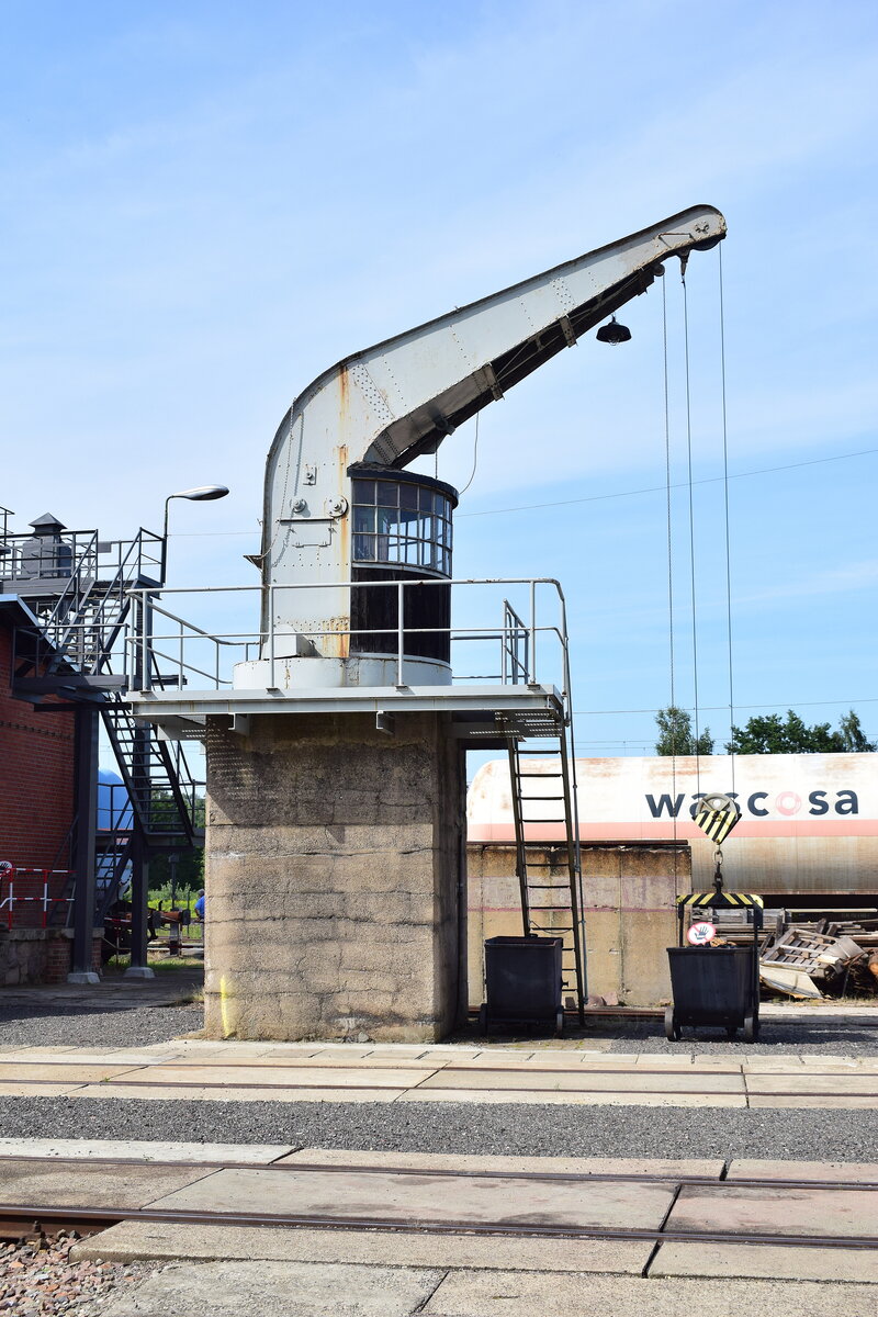 Blick auf den Bekohlungskran in Chemnitz Hilbersdorf.

Chemnitz 12.08.2021