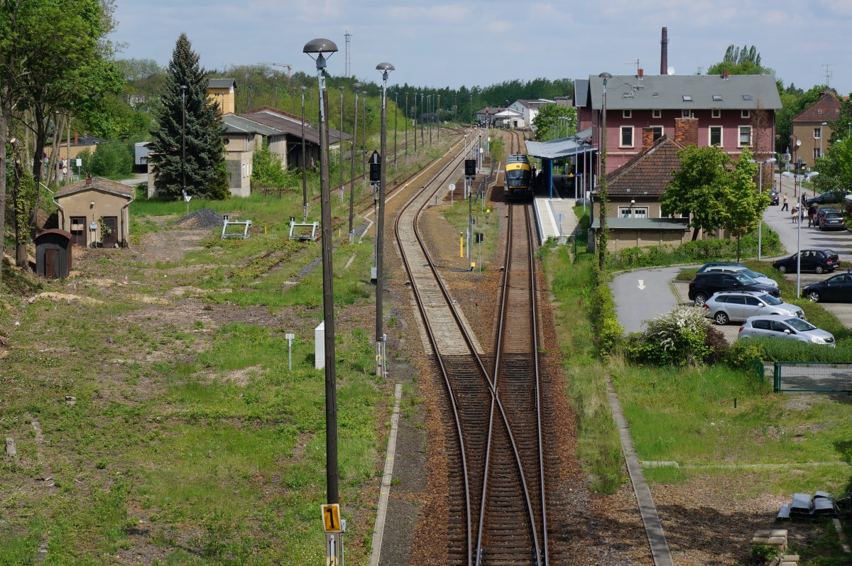 Blick  auf das Gelände des Bahnhof Kamenz; 10.05.2015
