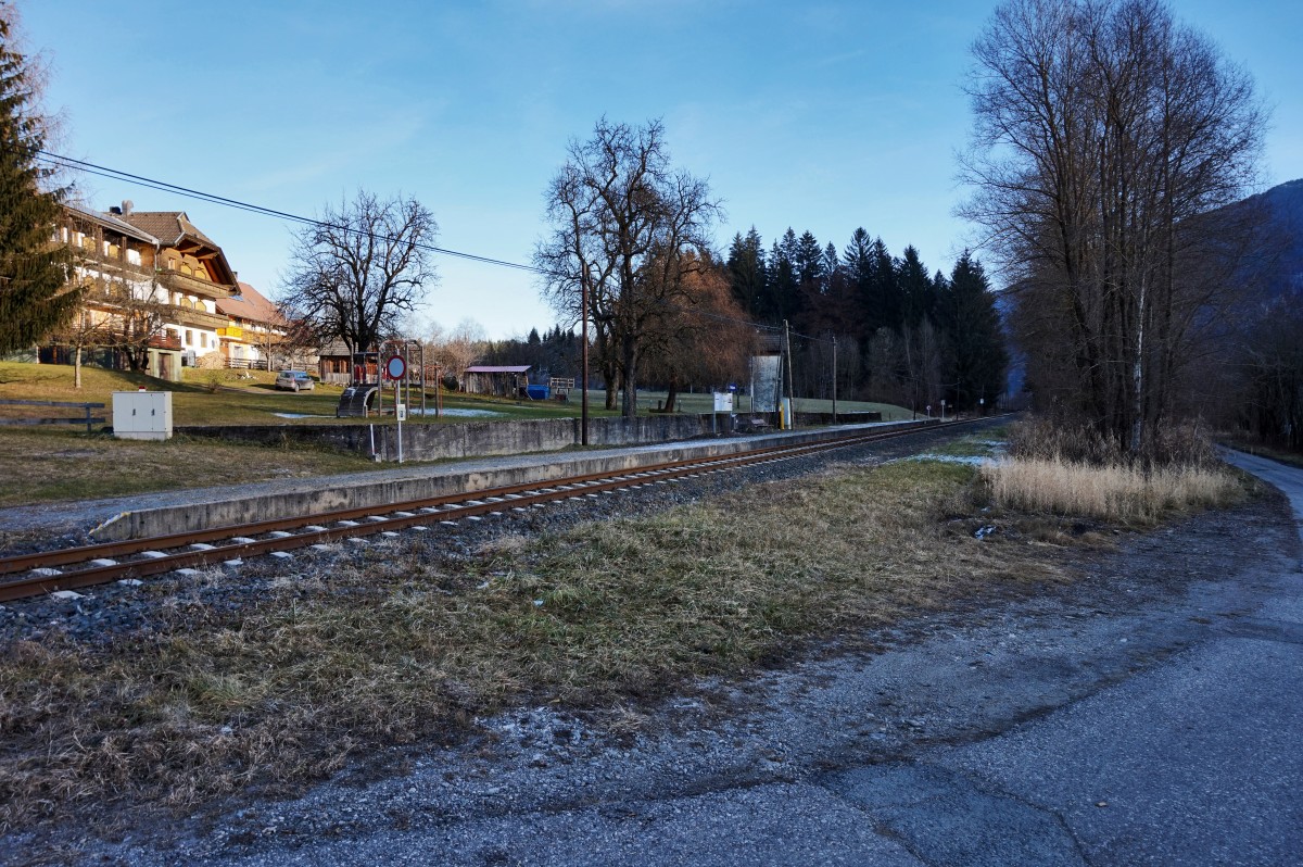 Blick auf die Haltestelle Postran am 27.12.2015