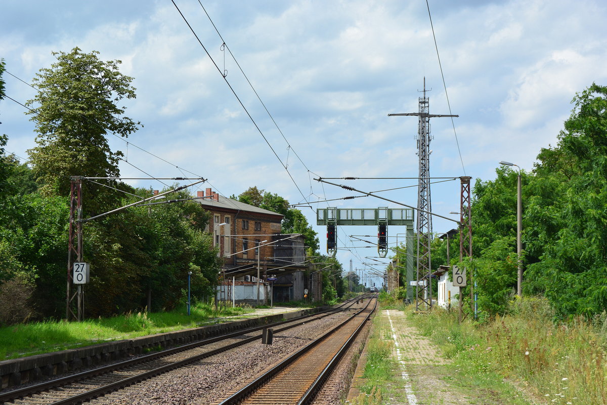 Blick auf den idyllischen Bahnhof Güterglück.

Güterglück 04.08.2017