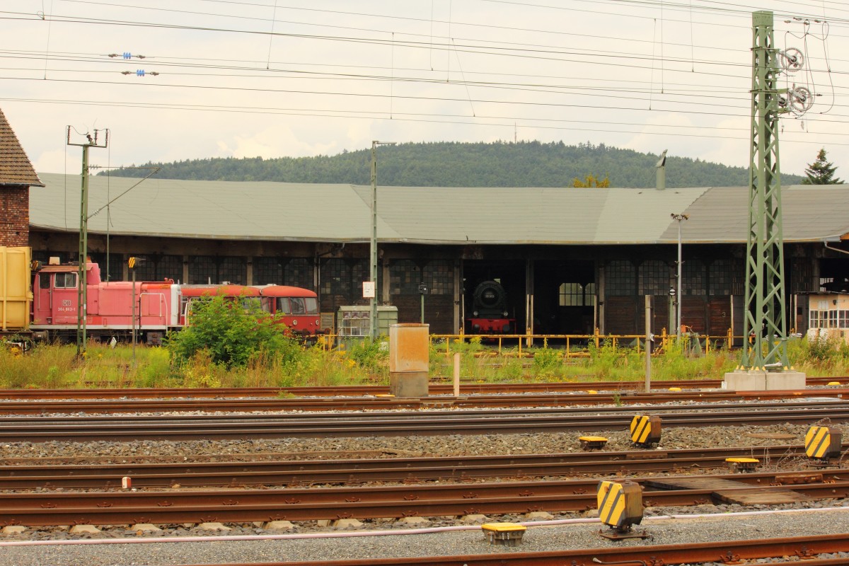 Blick auf den Lokschuppen des ehemaligen BW Lichtenfels am 13.08.2011.