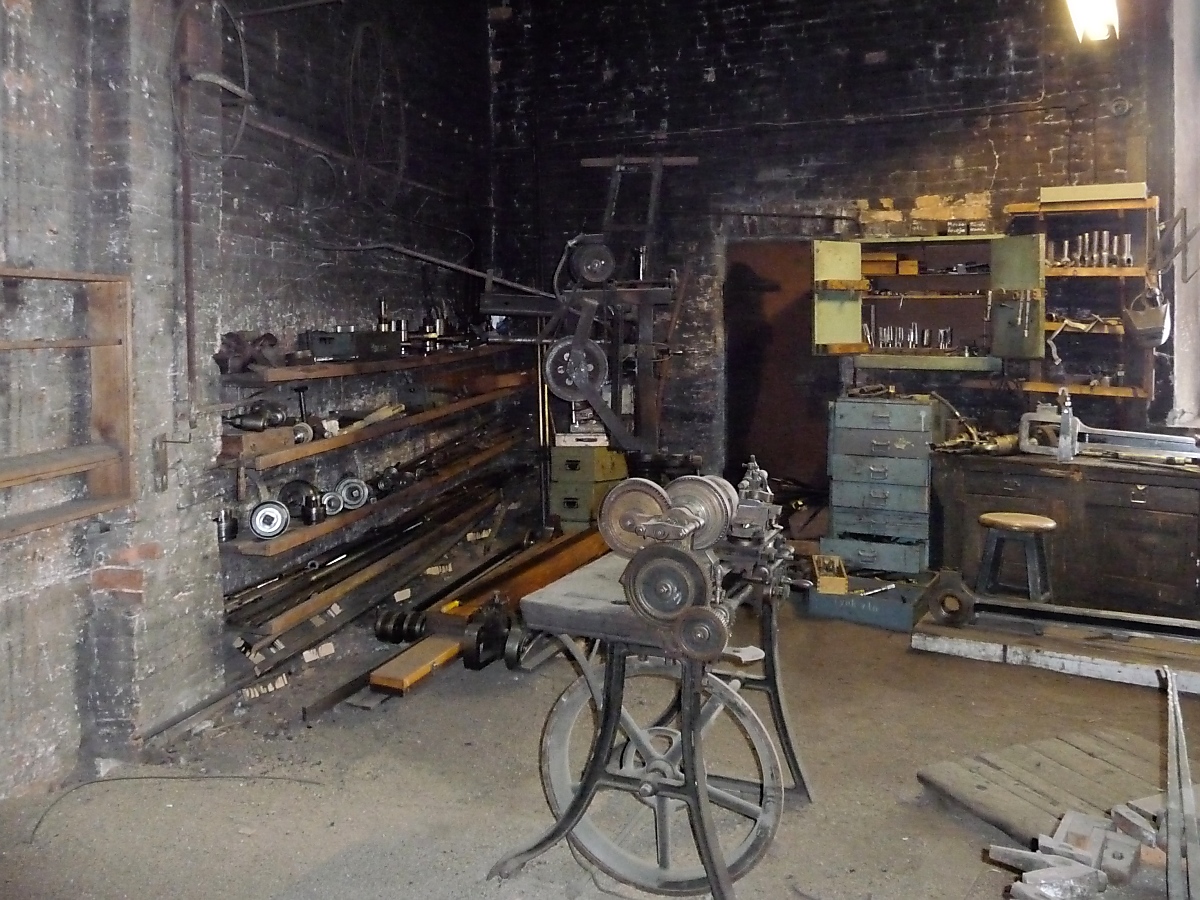 Blick in die Werkstatt im Finnischen Eisenbahnmuseum in Hyvinkää, 14.4.13 
