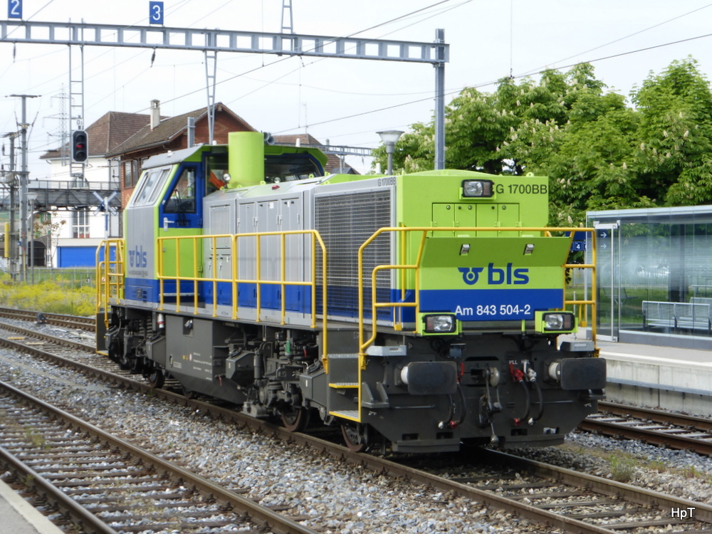 BLS - Am 843 504-2 in Kerzers am 06.05.2014