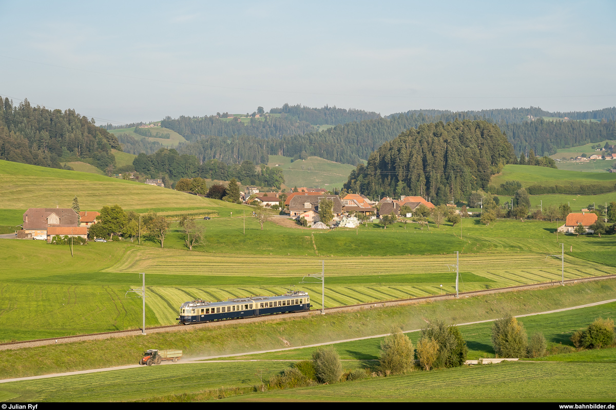 BLS BCFe 4/6 736  Pharao  am 20. September 2019 auf Sonderfahrt zwischen Bowil und Zäziwil.