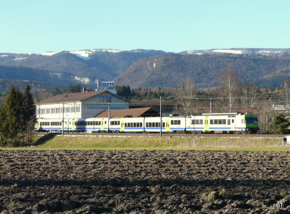 BLS - Regio unterwegs bei Brügg am 12.02.2014