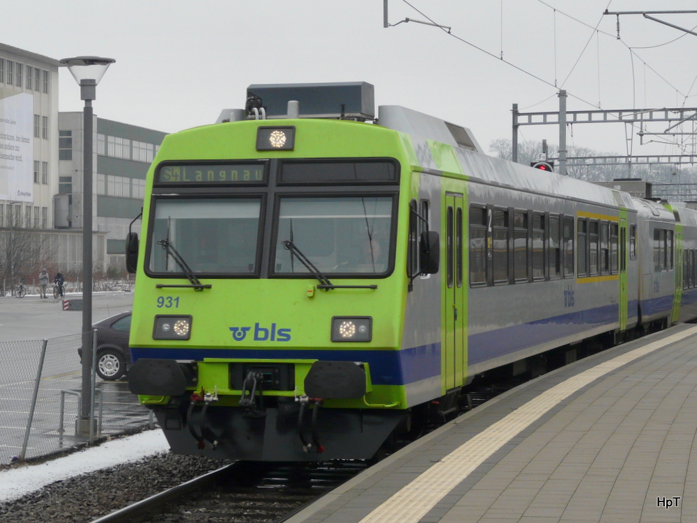 BLS - Steuerwagen ABt 50 85 80-35 931 in Burgdorf am 02.02.2014