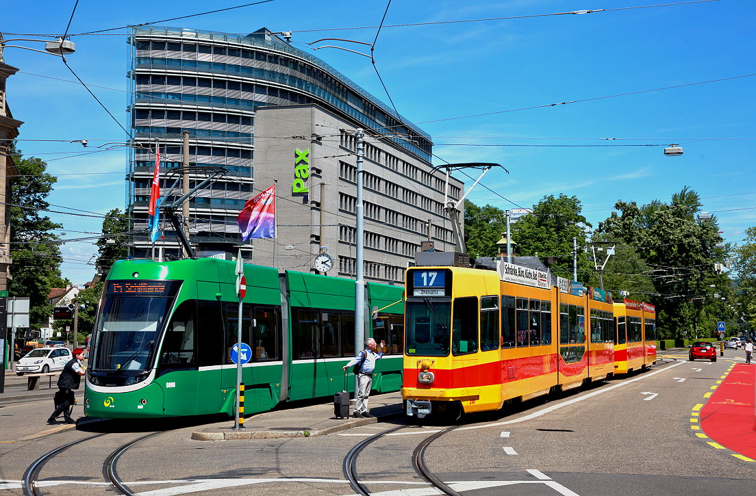 BLT 248 + 208, Aeschenplatz, 01.06.2019.
