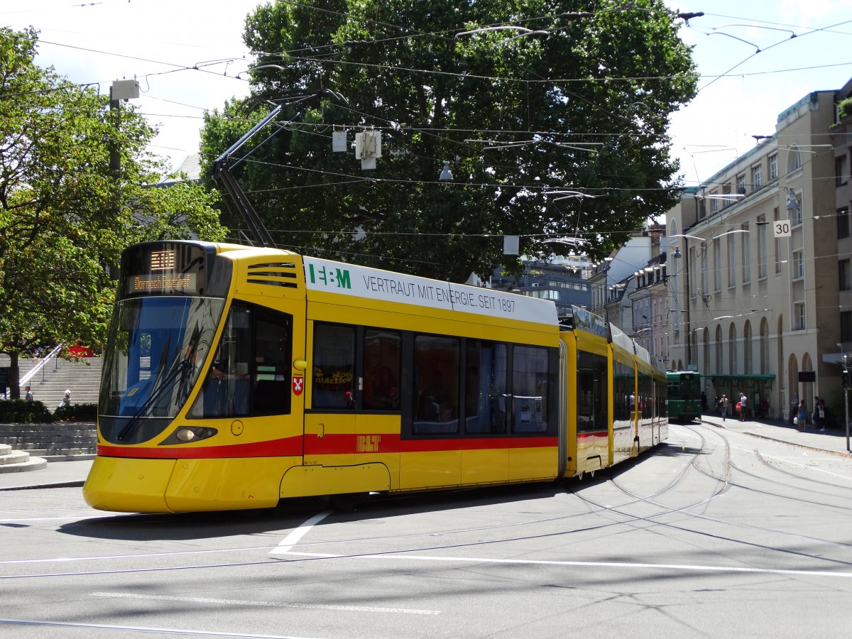 BLT Basel Stadler Be 6/10 Tango am 25.07.15 in Basel Bankverein