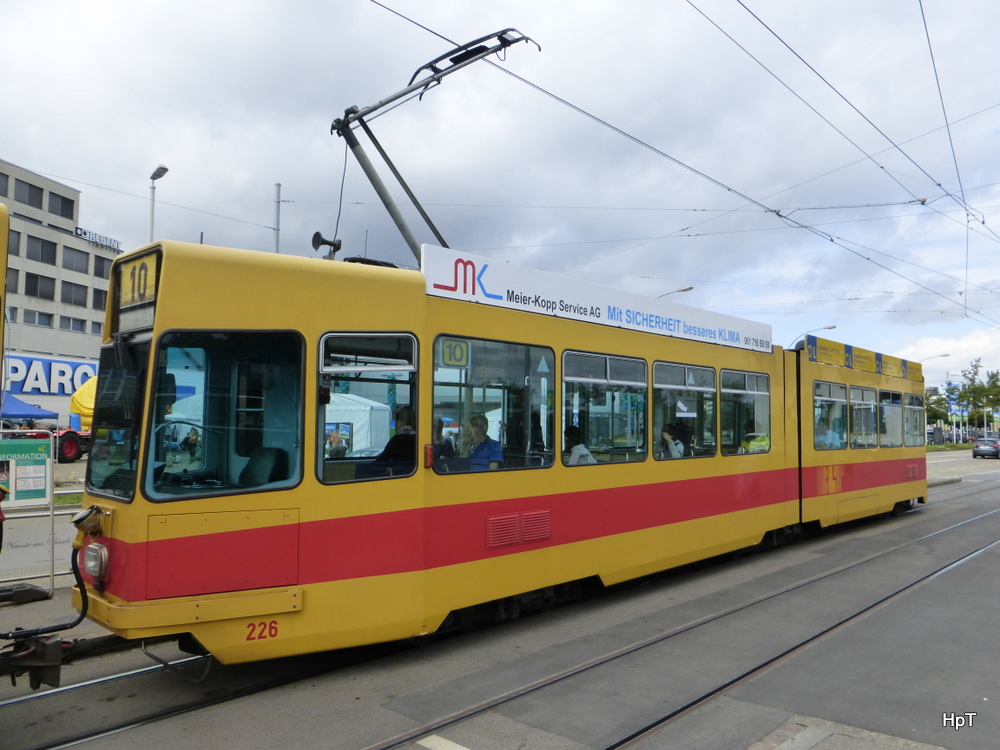 BLT - Be 4/6  226 unterwegs auf der Linie 10 in der Stadt Basel am 20.09.2014