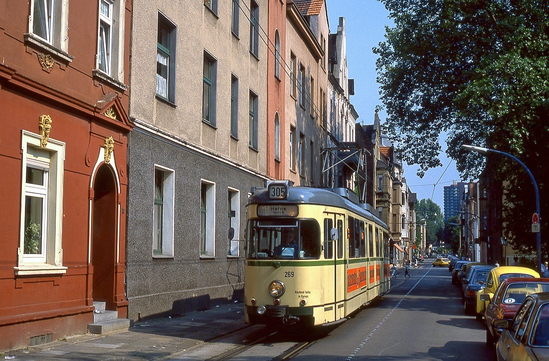 Bogestra 269, Herne Schulstraße, 12.06.1989.
