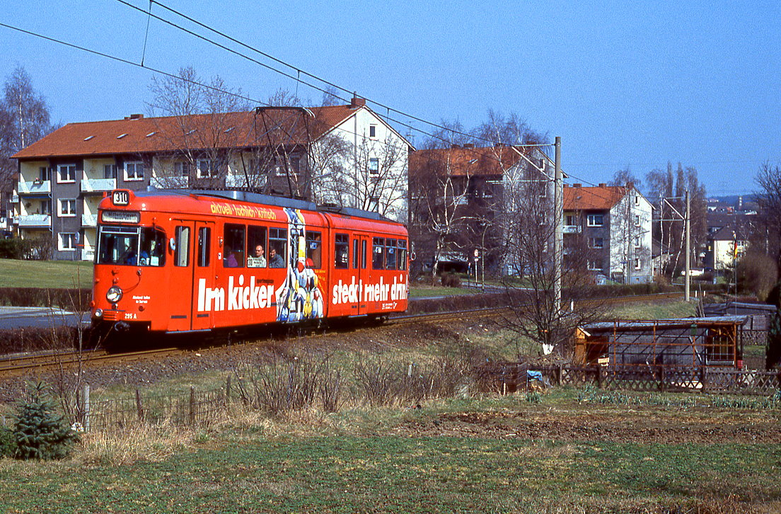 Bogestra 295, Witten Friedrich List Straße, 15.03.1993.
