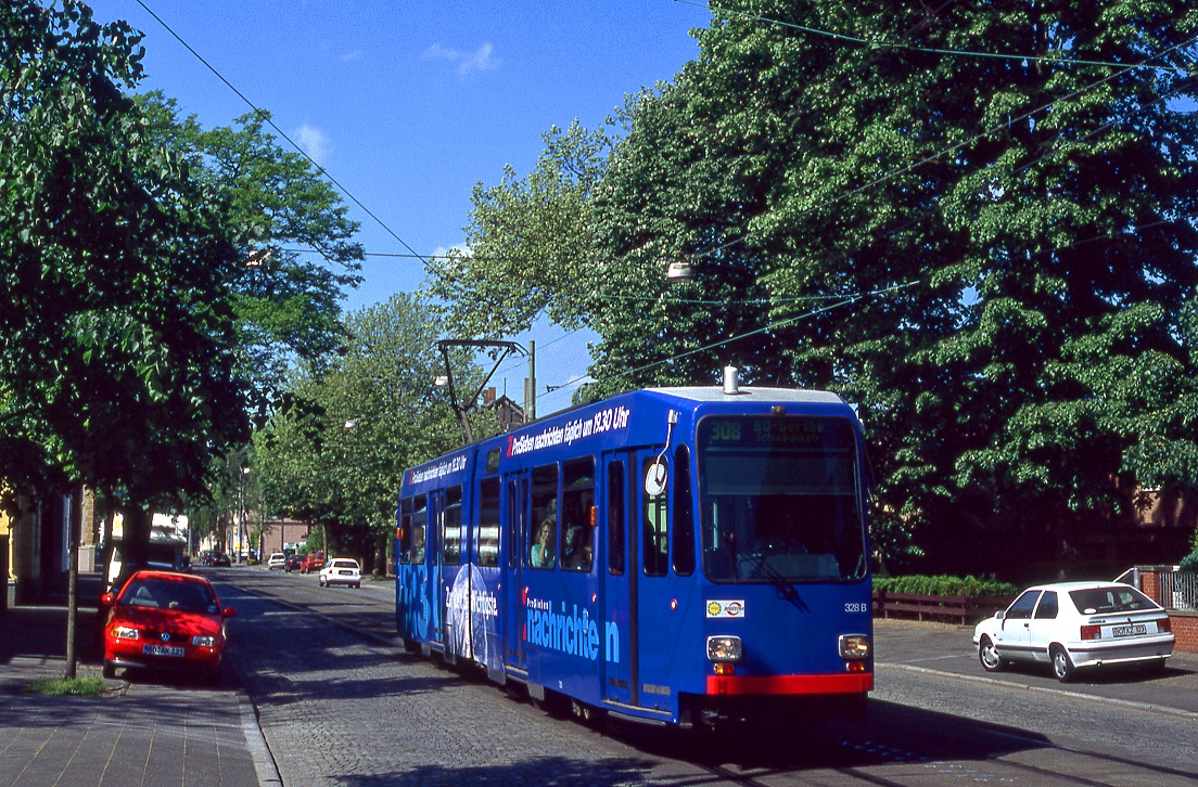 Bogestra 328, Bochum Linden, Hattinger Straße, 16.05.1998.