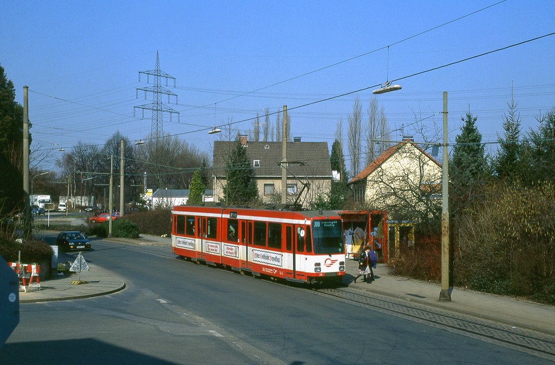 Bogestra 336, Hattingen Bochumer Straße, 15.03.1993.
