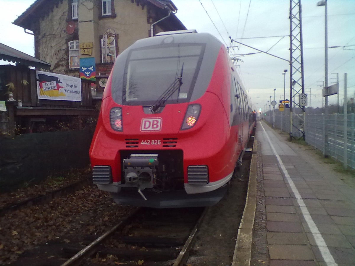 Bombadier Talent 2 BR 442 RE 7 in W�nsdorf Waldstadt Nach Dessau HBF