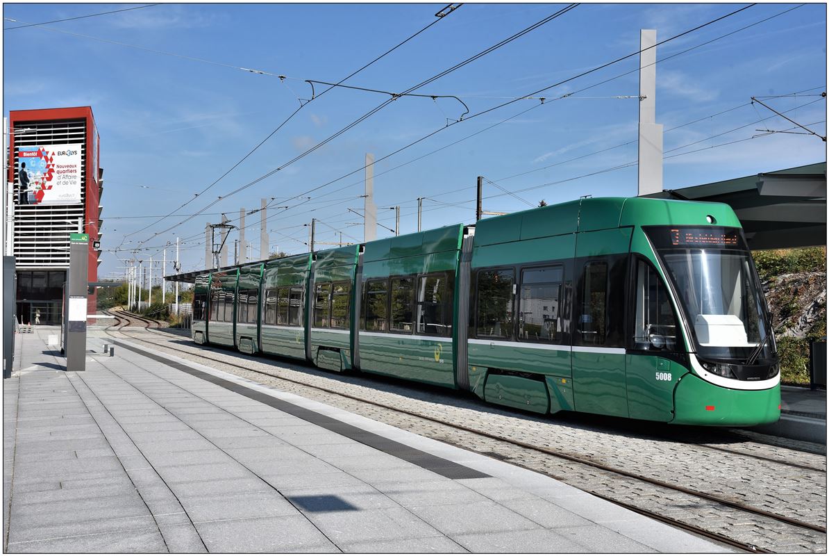 Bombardier Flexity 2 Be 4/6 am Bahnhof Saint-Louis (F). (15.09.2018)
