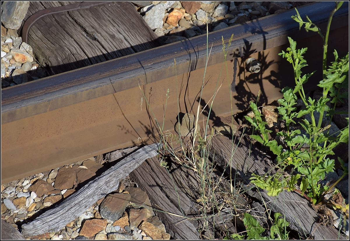 Bourg-Saint-Maurice, Dorf mit TGV und Eurostar-Anschluss aus London, Paris, Amsterdam, Brüssel und Lyon. Allerdings nur im Winter. 

Im Sommer zeigen sich die Gleise in einem furchterregendem Zustand. Für unsere Gleisbauer sicher interessant. Juli 2017.