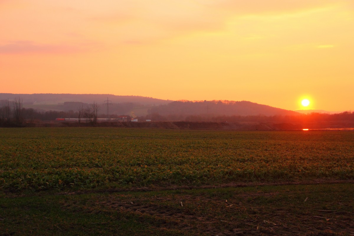 BR 101 DB mit einem IC bei Trieb am 02.03.2014.