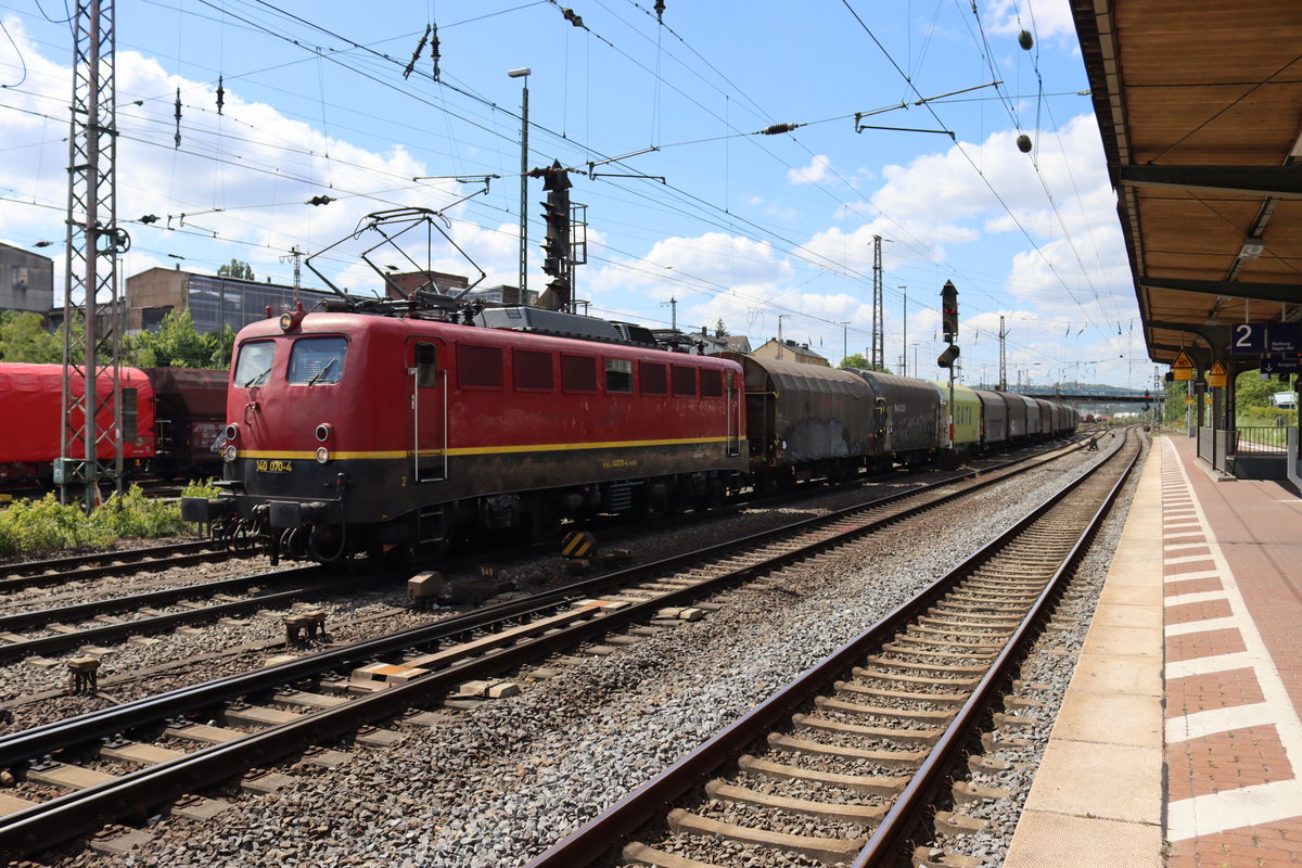 BR 140 070 mit einem Güterzug von Witten über HAgen Vorhalle nach HAgen am 14.05.2020 unterwegs. Danke an Lokführer für die Begrüßung.
