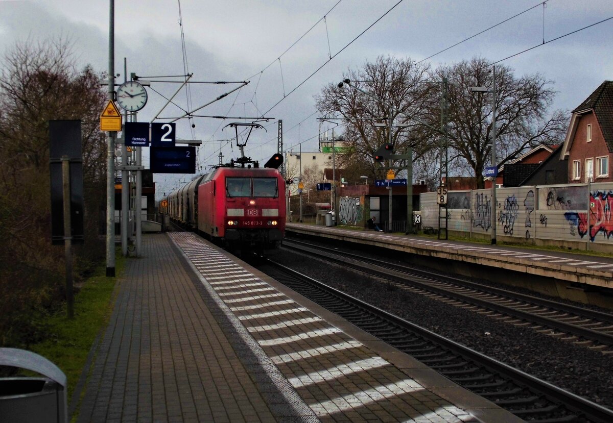 BR 145 073-3 in Lindhorst, Januar 2022