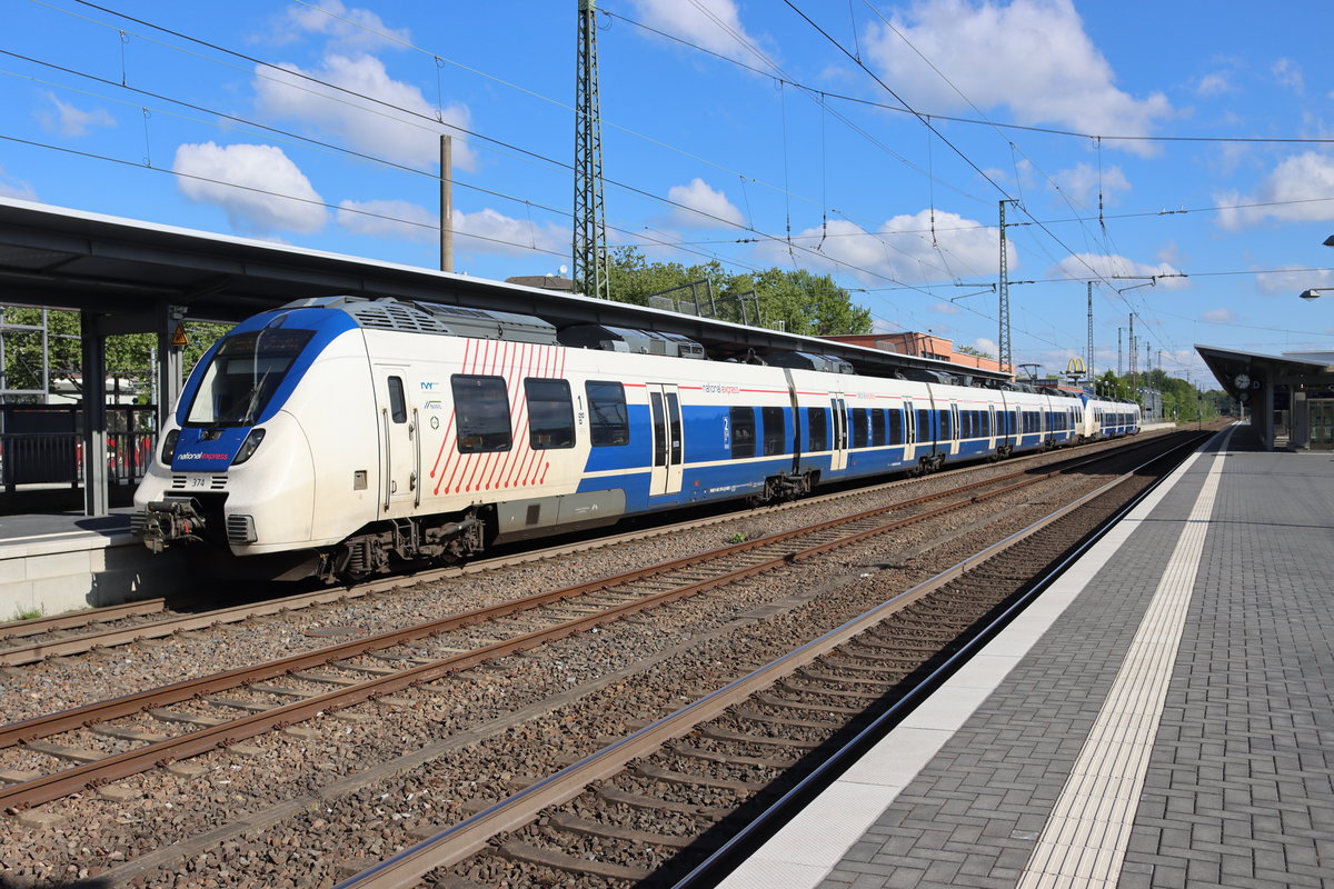 BR 442 374 als RB 48 von Solingen HBF in Richtung Köln Hbf am 14.05.2020 unterwegs. 